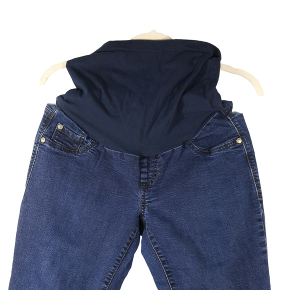Indigo Blue Women's Denim Maternity Jeans Size Petite Small PS Secret Fit Belly - Picture 2 of 7